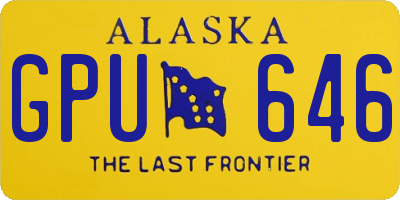 AK license plate GPU646