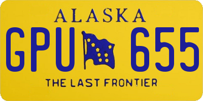 AK license plate GPU655