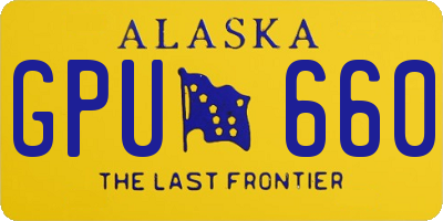 AK license plate GPU660