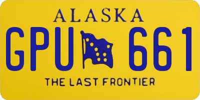 AK license plate GPU661