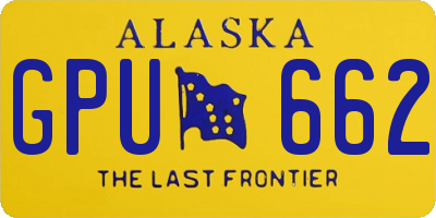 AK license plate GPU662