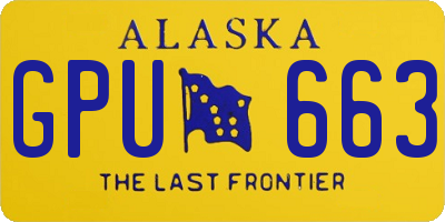 AK license plate GPU663