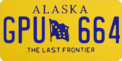 AK license plate GPU664