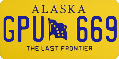 AK license plate GPU669