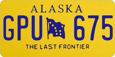 AK license plate GPU675