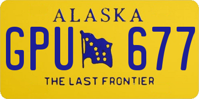 AK license plate GPU677