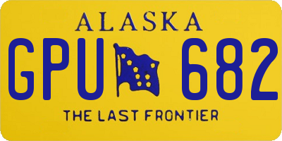 AK license plate GPU682
