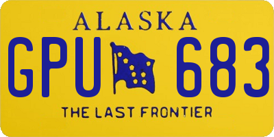 AK license plate GPU683