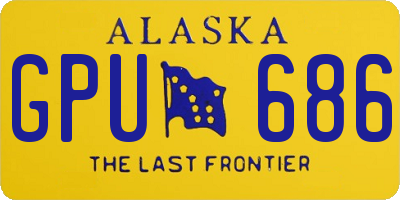 AK license plate GPU686
