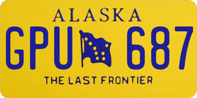 AK license plate GPU687