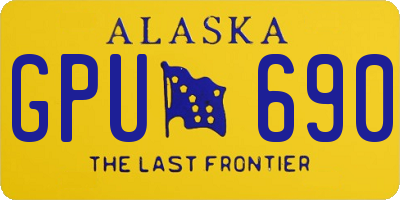 AK license plate GPU690