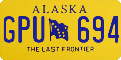 AK license plate GPU694