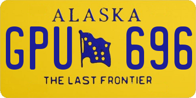AK license plate GPU696