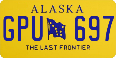 AK license plate GPU697