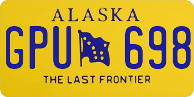 AK license plate GPU698