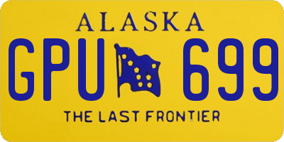 AK license plate GPU699