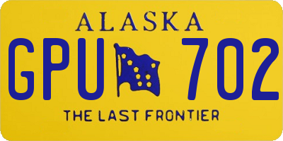 AK license plate GPU702