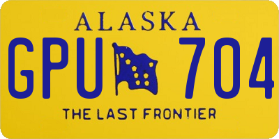 AK license plate GPU704