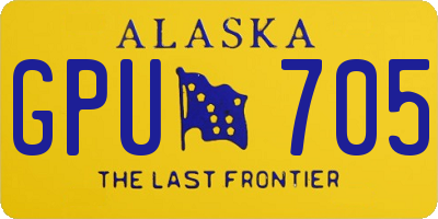 AK license plate GPU705
