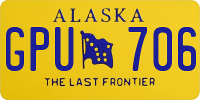 AK license plate GPU706