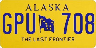 AK license plate GPU708