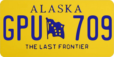 AK license plate GPU709