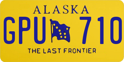 AK license plate GPU710