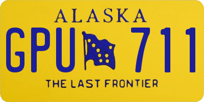 AK license plate GPU711