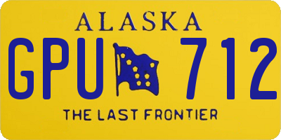 AK license plate GPU712