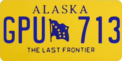 AK license plate GPU713