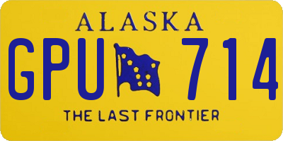 AK license plate GPU714