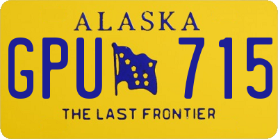 AK license plate GPU715