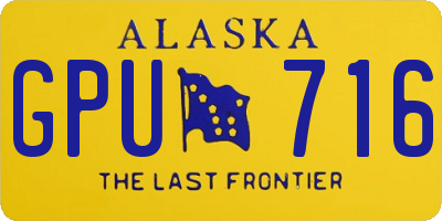 AK license plate GPU716