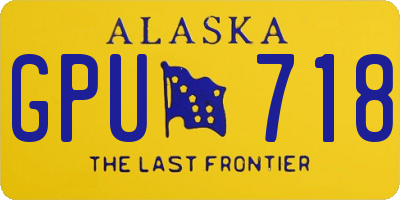 AK license plate GPU718