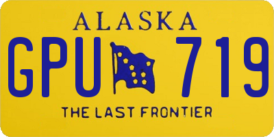 AK license plate GPU719