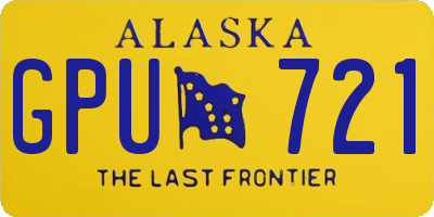 AK license plate GPU721