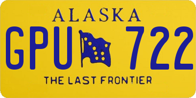 AK license plate GPU722