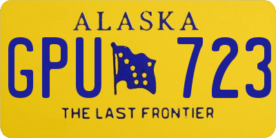 AK license plate GPU723