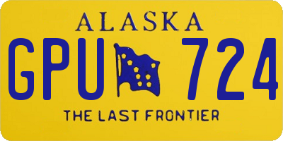 AK license plate GPU724