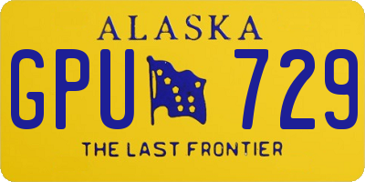 AK license plate GPU729