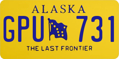 AK license plate GPU731