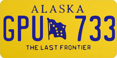 AK license plate GPU733