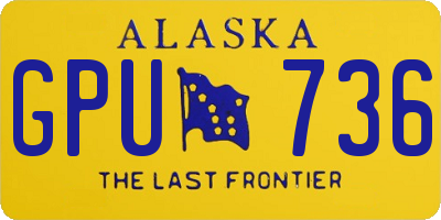 AK license plate GPU736