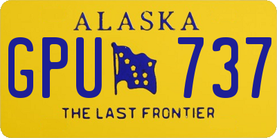 AK license plate GPU737
