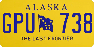 AK license plate GPU738