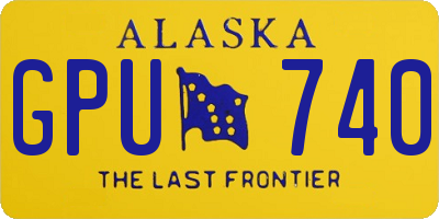 AK license plate GPU740