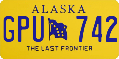 AK license plate GPU742