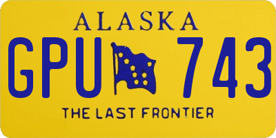 AK license plate GPU743