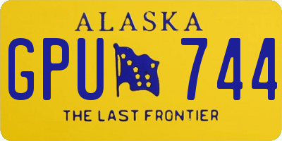 AK license plate GPU744