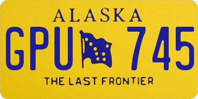 AK license plate GPU745
